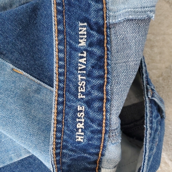 AEO Hi Rise Festival Patchwork Denim Skirt - Picture 7 of 9